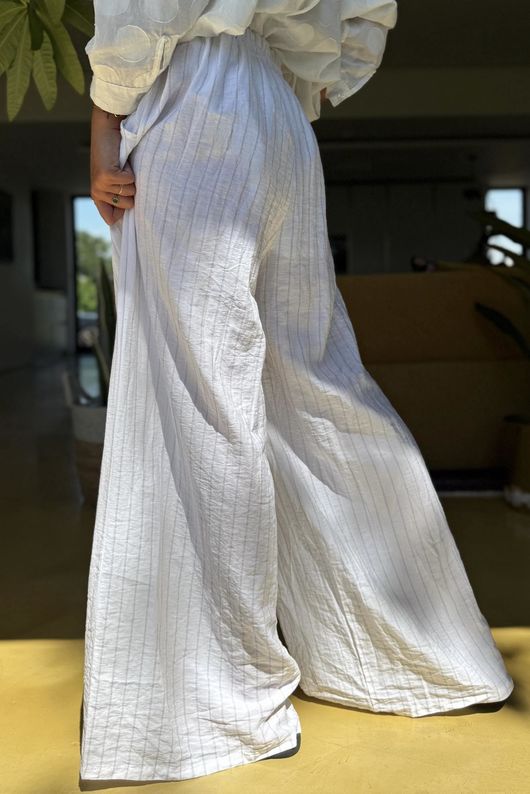 Trinny Pin Stripe Palazzo Pant White /10 =